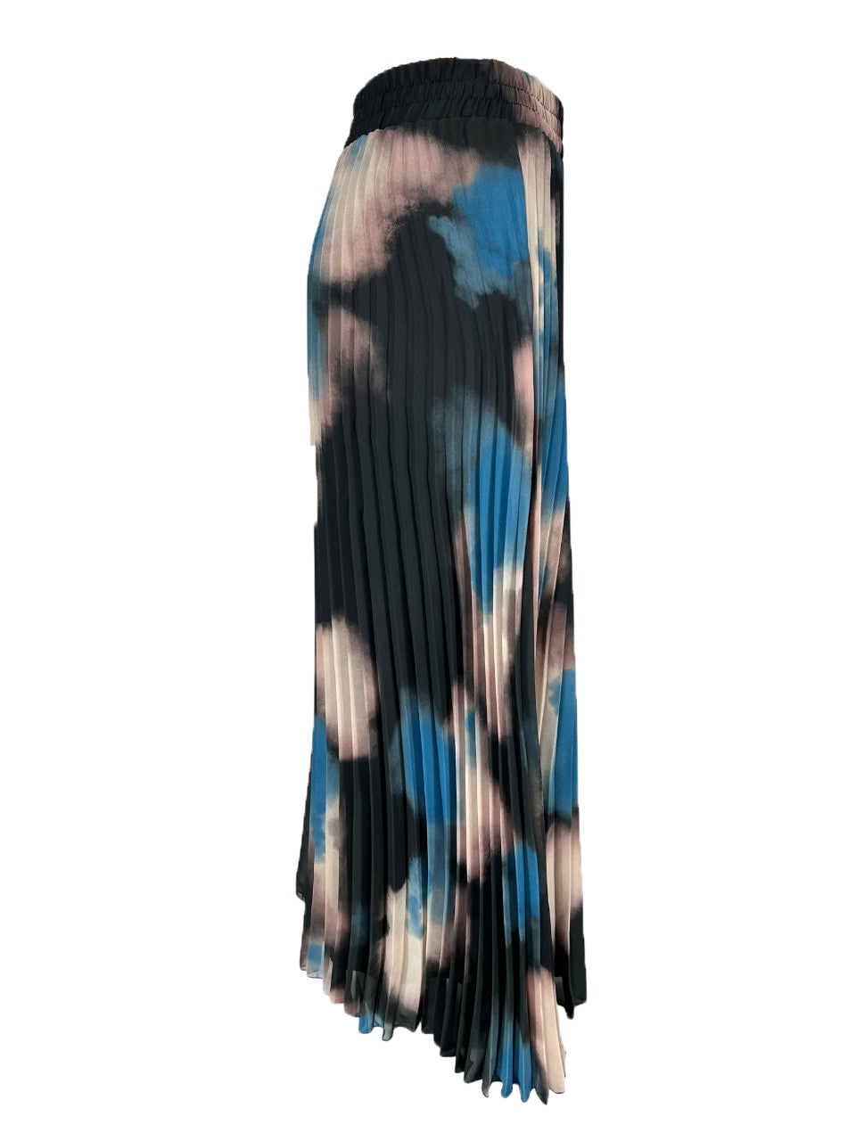 LA FEE MARABOUTEE gonna plissé fantasia marrone cipria/azzurro ZULA-F