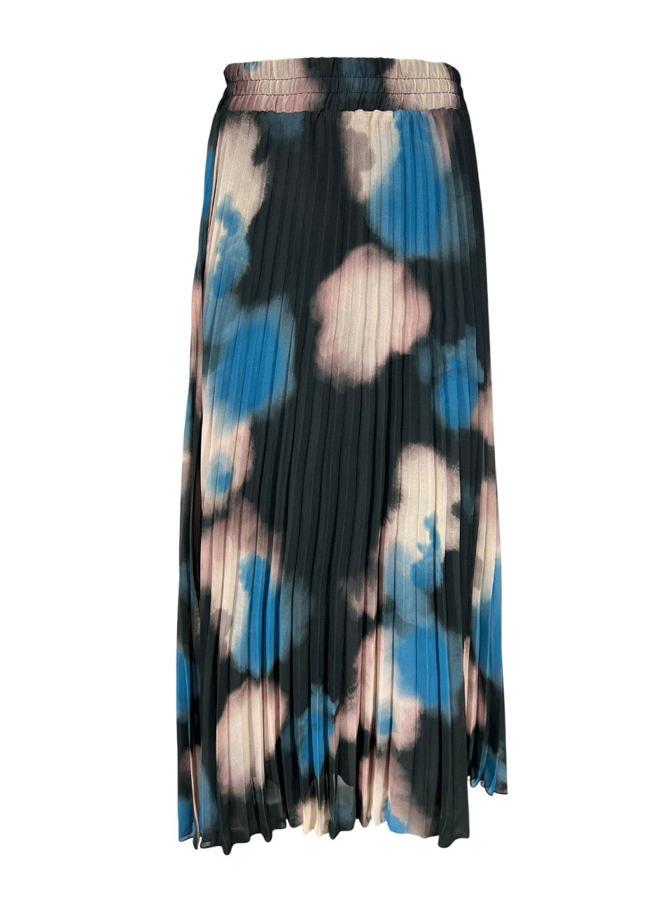 LA FEE MARABOUTEE gonna plissé fantasia marrone cipria/azzurro ZULA-F