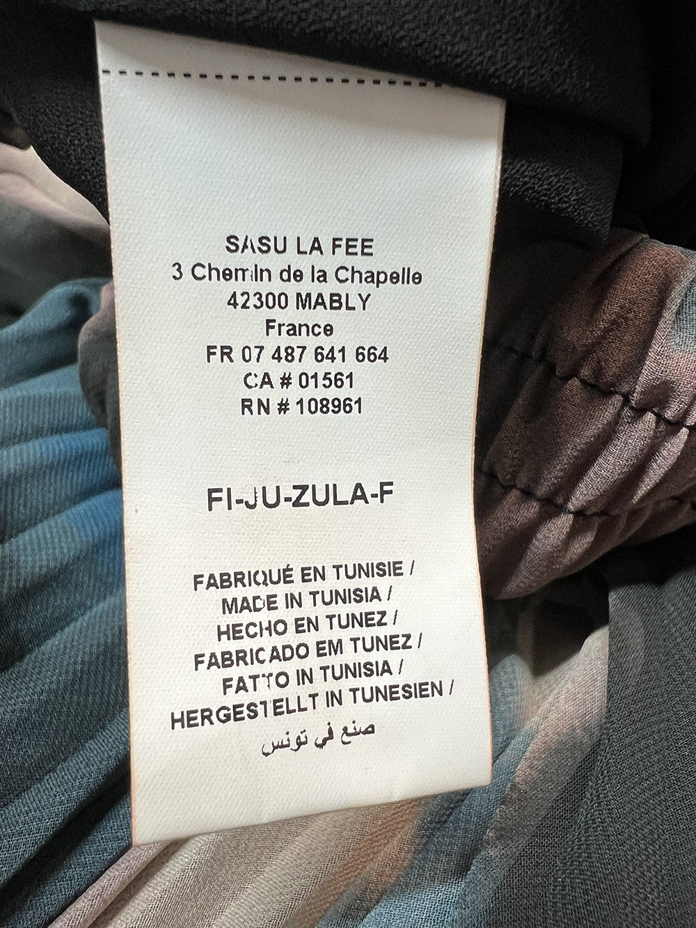 LA FEE MARABOUTEE gonna plissé fantasia marrone cipria/azzurro ZULA-F