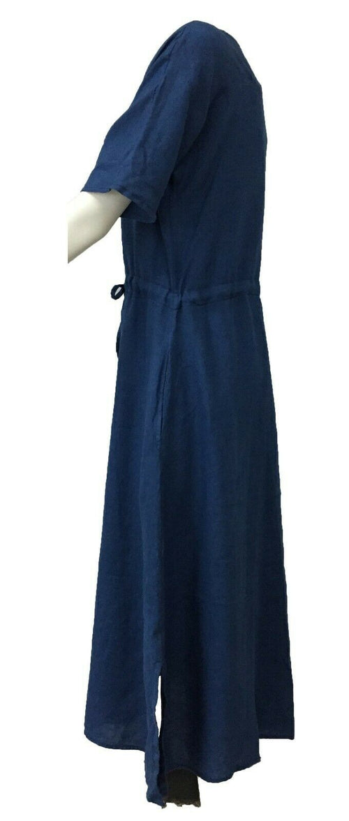 4.10 by BKØ abito indaco abbottonato DD20150 MADE IN ITALY