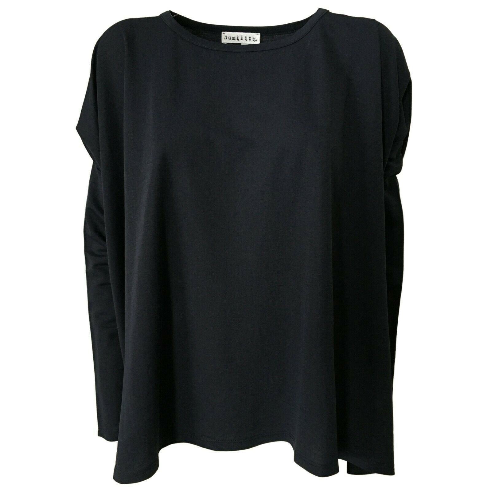 HUMILITY Maxi t-shirt viscosa donna manica lunga mod HB1066 MADE IN ITALY