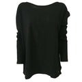 DES PETITS HAUTS T-shirt donna nero con bottoni dietro mod TEMPETE 100% cotone