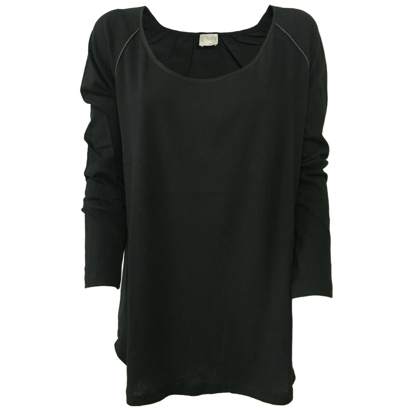 DES PETITS HAUTS Maglia donna con inserti in seta mod TOMAS 85% cotone 15% lino