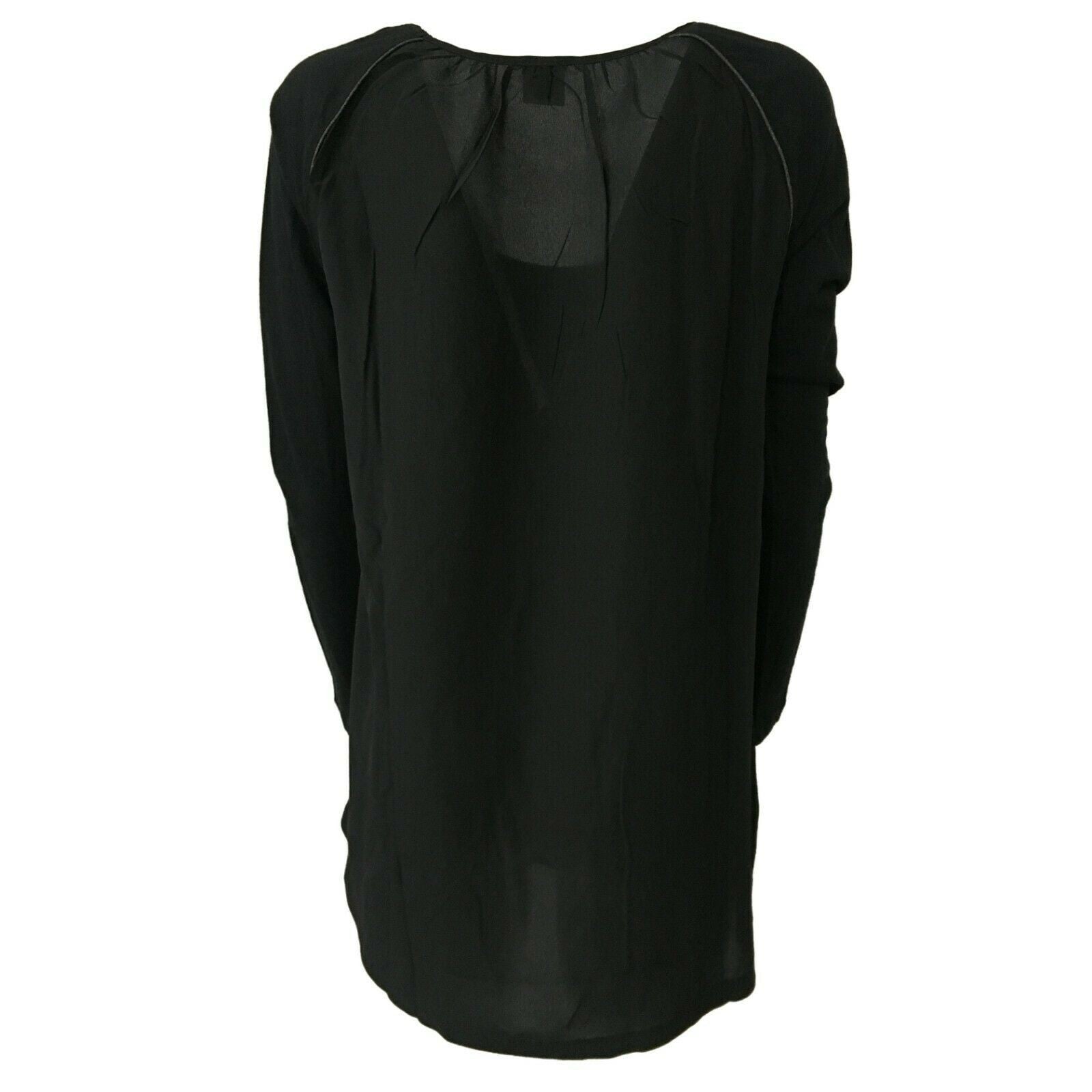 DES PETITS HAUTS Maglia donna con inserti in seta mod TOMAS 85% cotone 15% lino