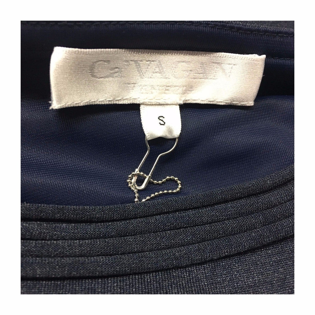 CA' VAGAN abito donna blu mélange 100% seta mod 12326 MADE IN MONGOLIA