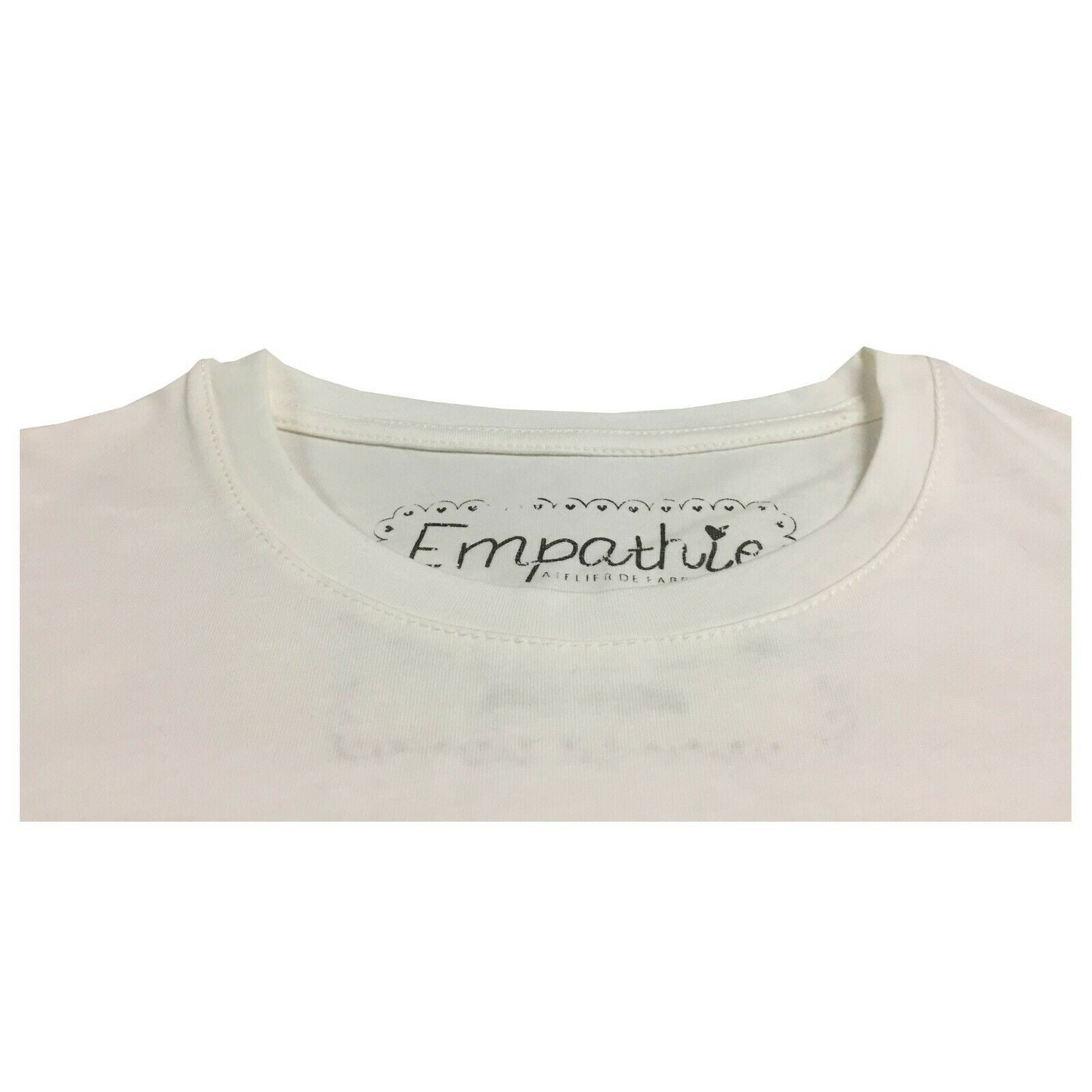 EMPATHIE T-shirt donna panna mezza manica mod 2003 100% cotone MADE IN ITALY