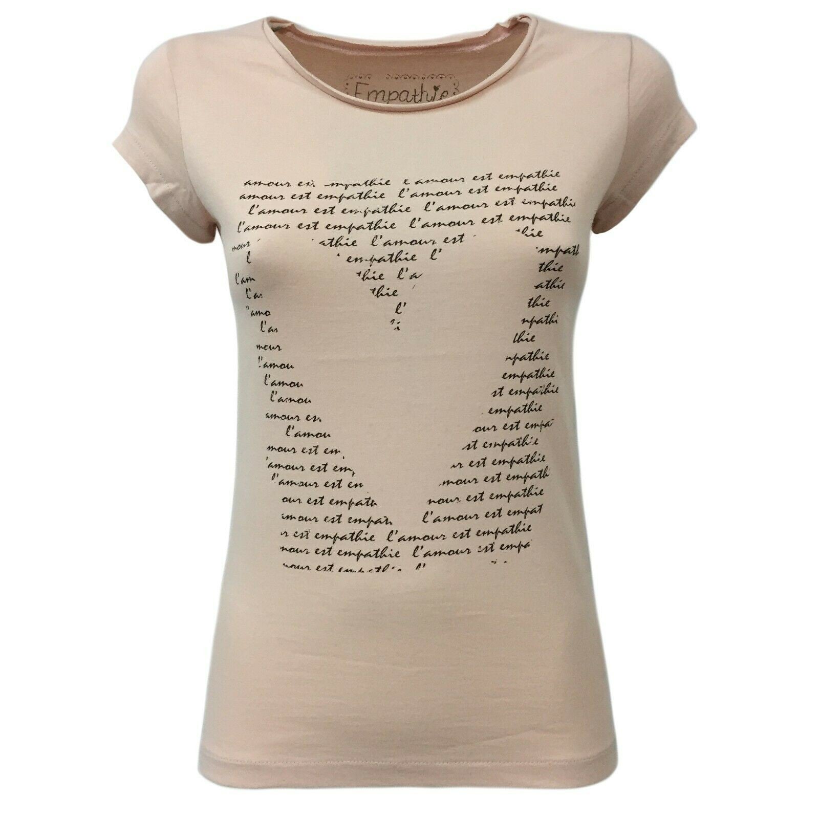 EMPATHIE T-shirt donna mezza manica mod 0108 100% cotone MADE IN ITALY