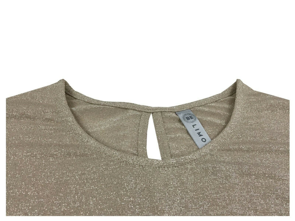 BE LIMOUSINE t-shirt donna mezza manica over laminato mod LT006L AGOSTO MADE IN ITALY