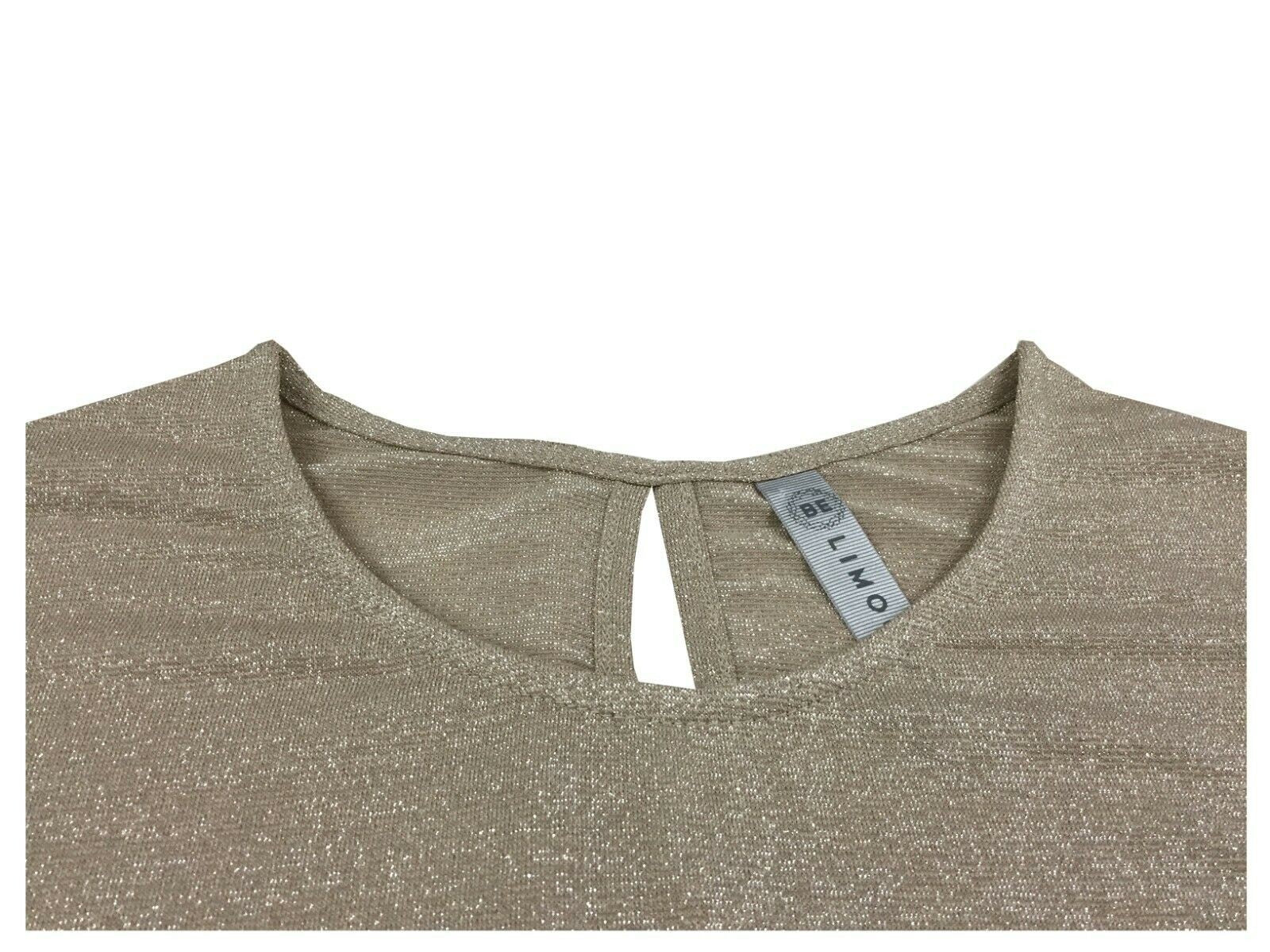 BE LIMOUSINE t-shirt donna mezza manica over laminato mod LT006L AGOSTO MADE IN ITALY
