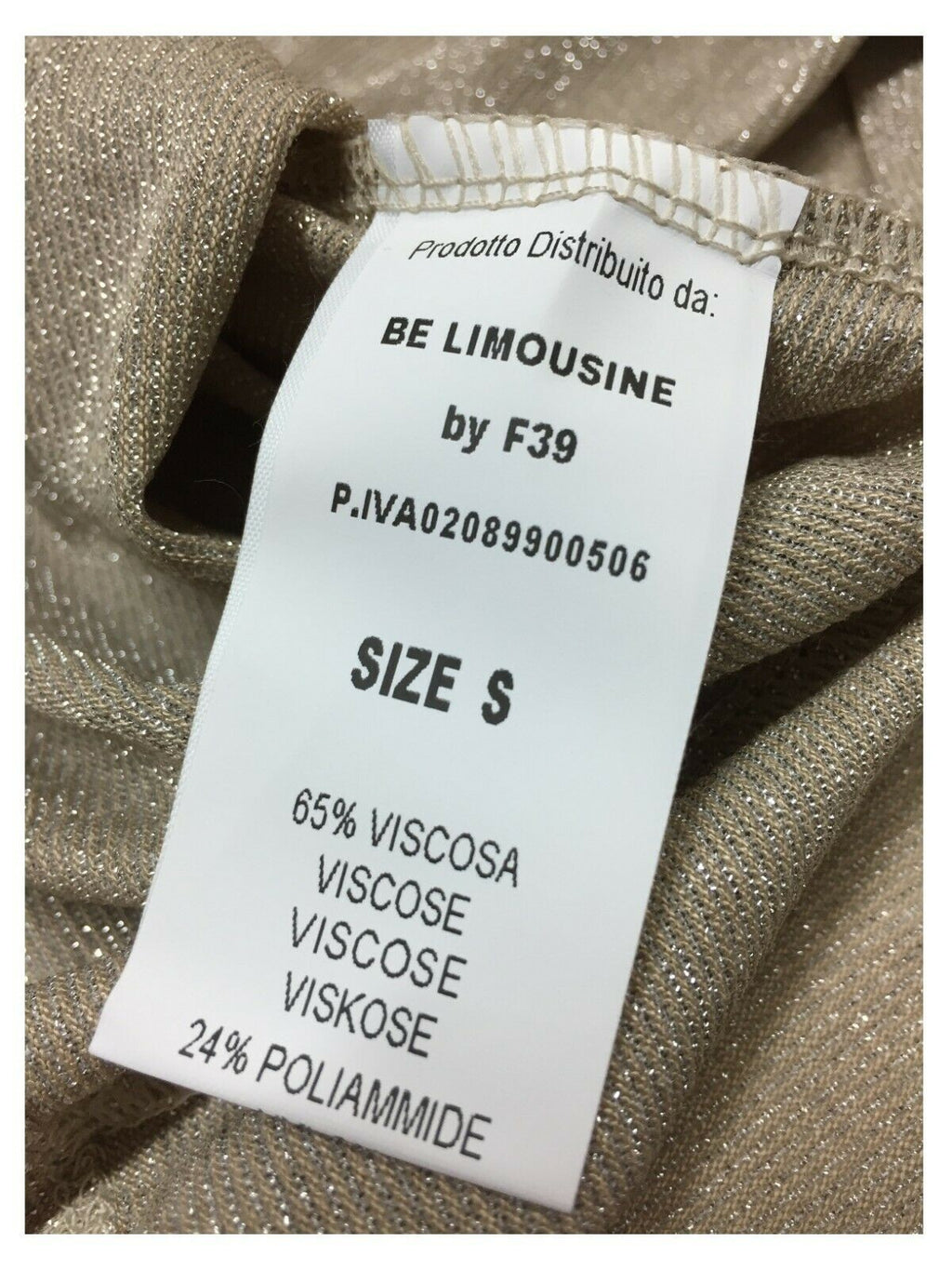 BE LIMOUSINE t-shirt donna mezza manica over laminato mod LT006L AGOSTO MADE IN ITALY