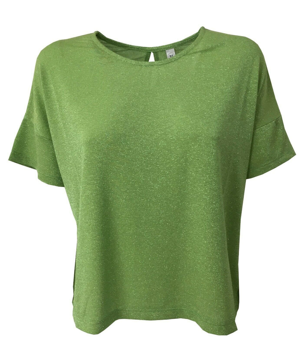 BE LIMOUSINE t-shirt donna mezza manica over laminato mod LT006L AGOSTO MADE IN ITALY