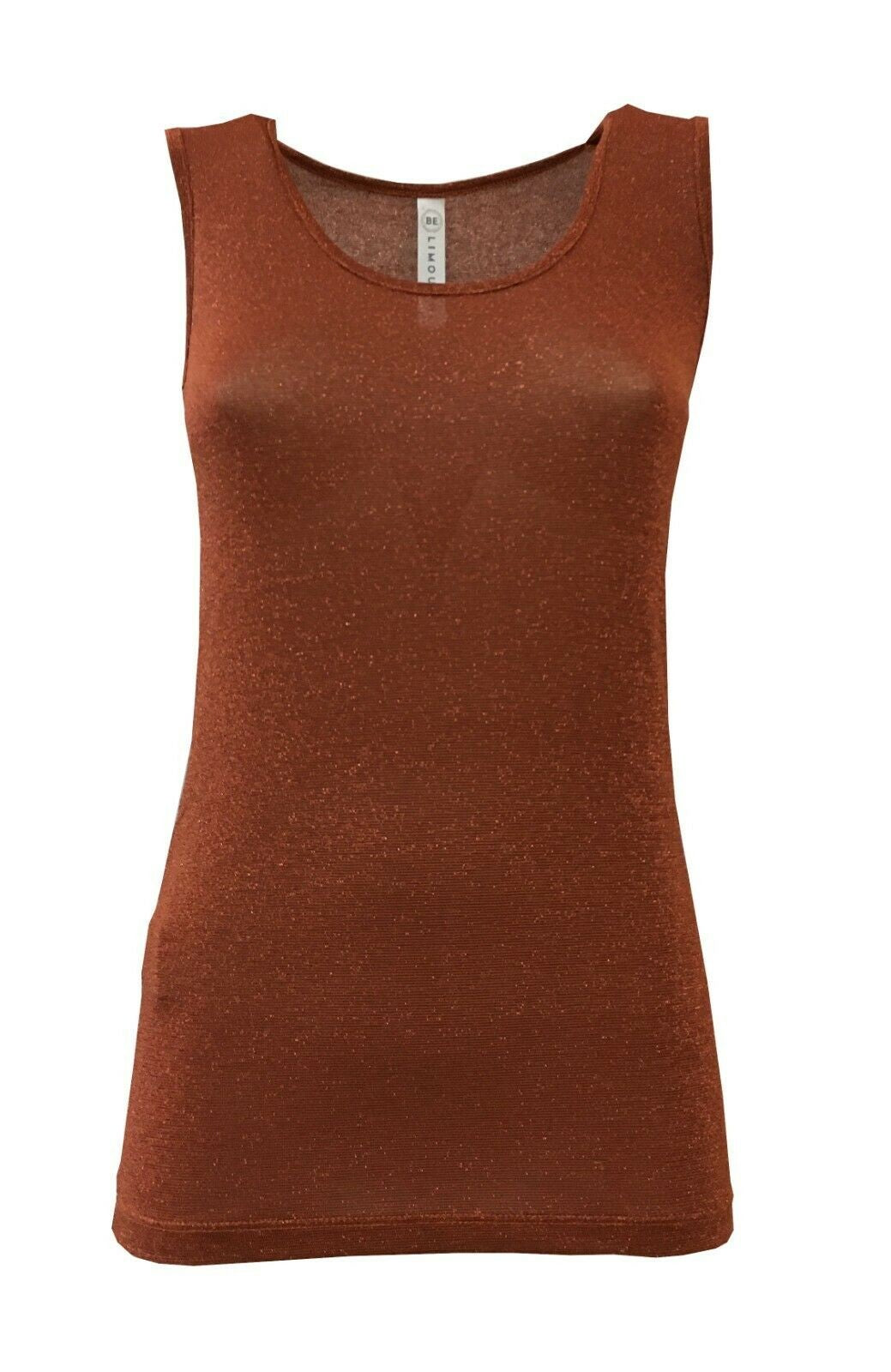 BE LIMOUSINE canotta donna lurex mod LC001L ACQUA  MADE IN ITALY