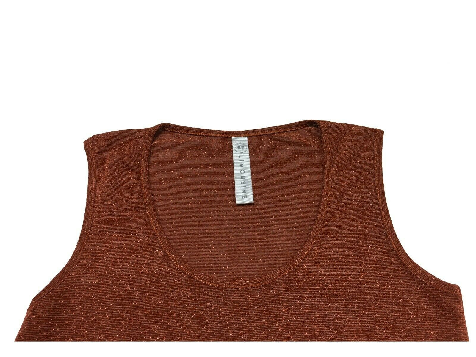 BE LIMOUSINE canotta donna lurex mod LC001L ACQUA  MADE IN ITALY