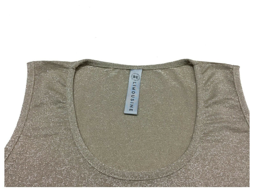 BE LIMOUSINE canotta donna lurex mod LC001L ACQUA  MADE IN ITALY