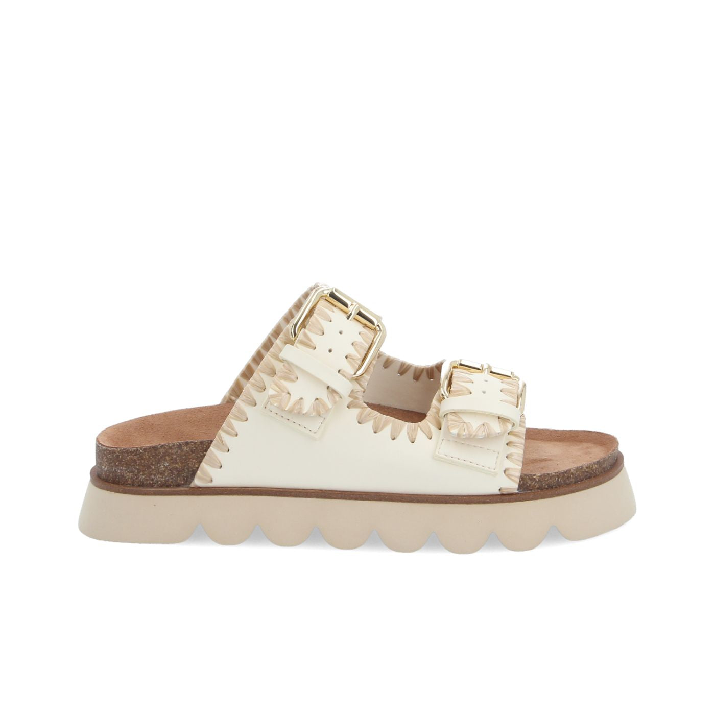 NØ NAME Sandali Donna Sandy Edge W Bianco Sporco Beige Mule
