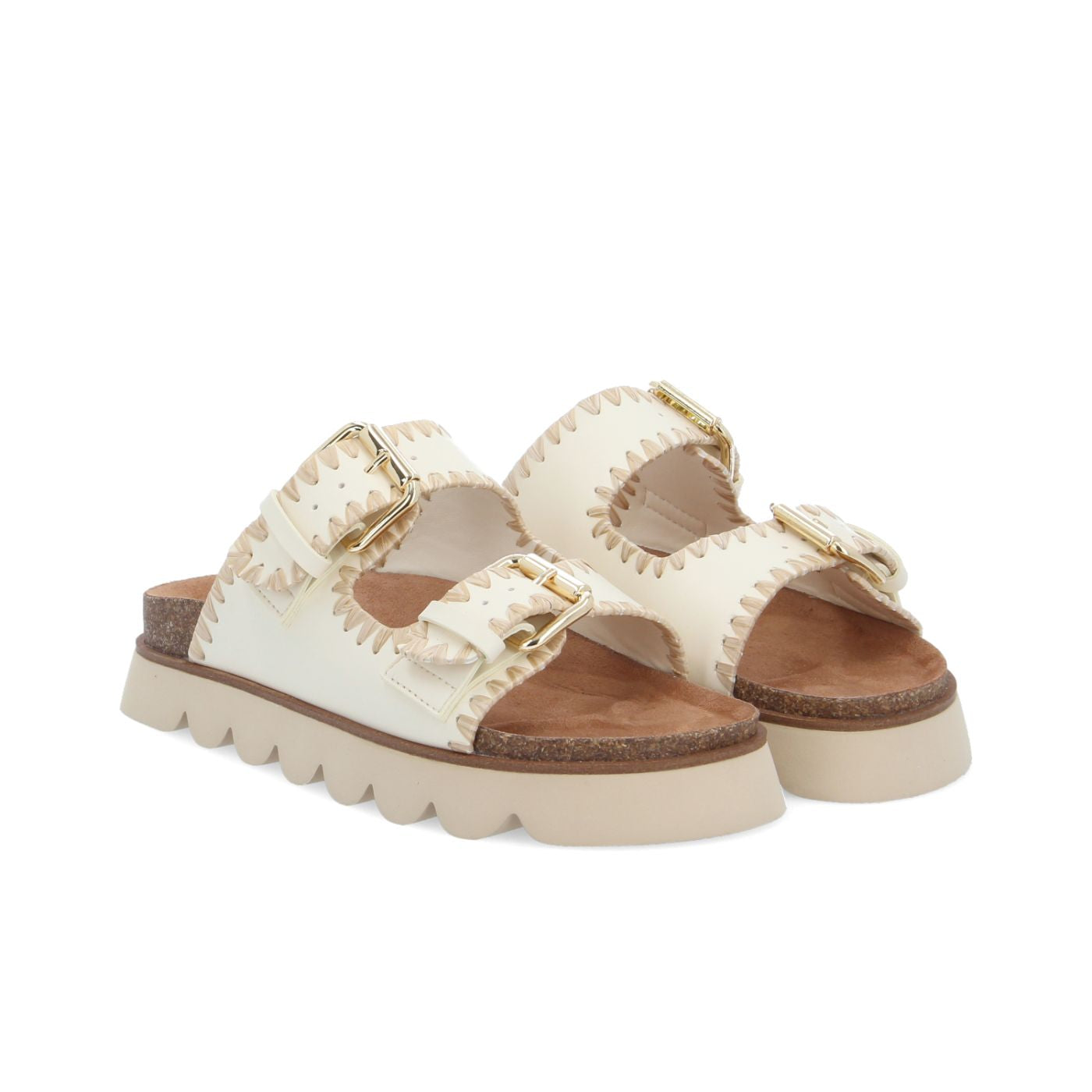 NØ NAME Sandali Donna Sandy Edge W Bianco Sporco Beige Mule