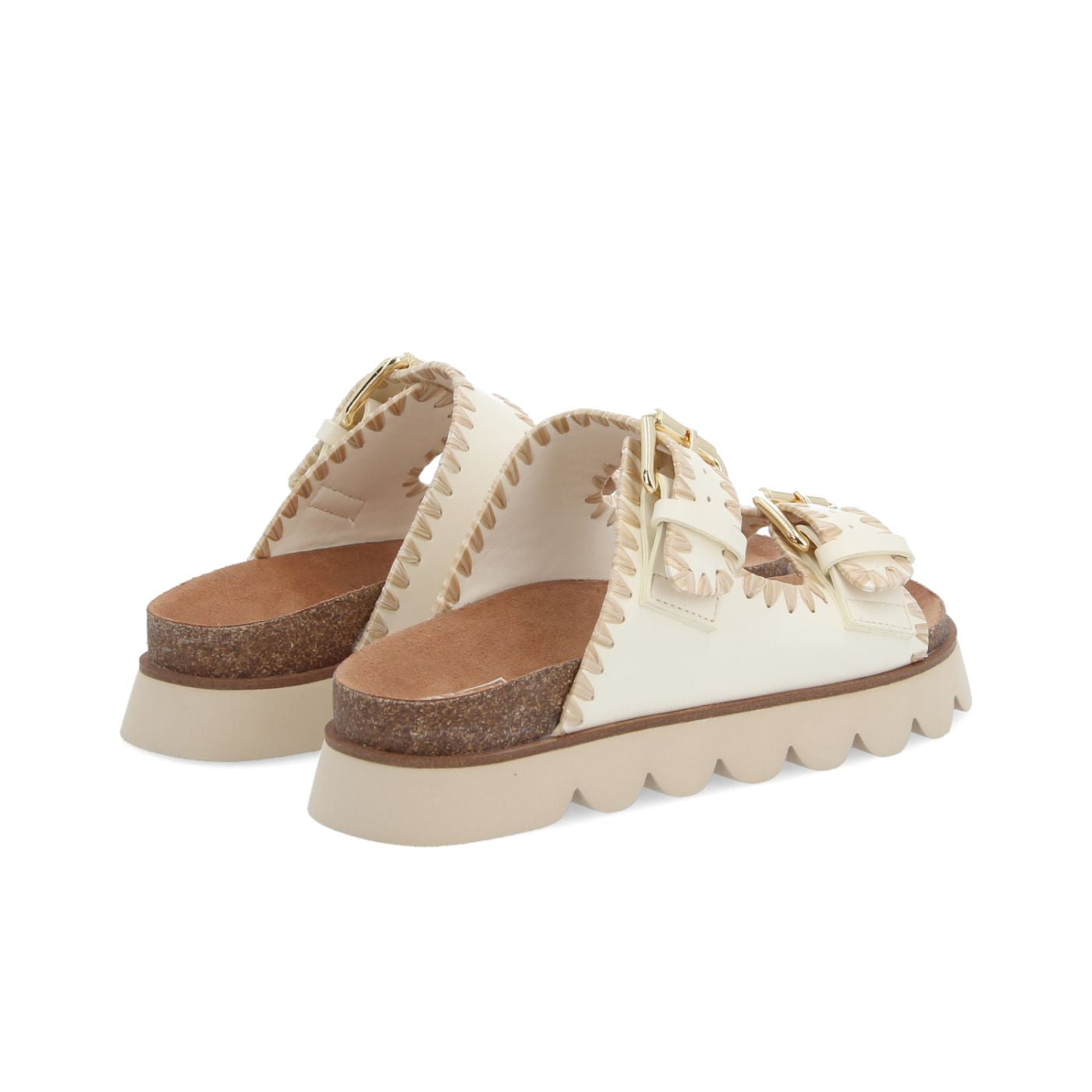 NØ NAME Sandali Donna Sandy Edge W Bianco Sporco Beige Mule