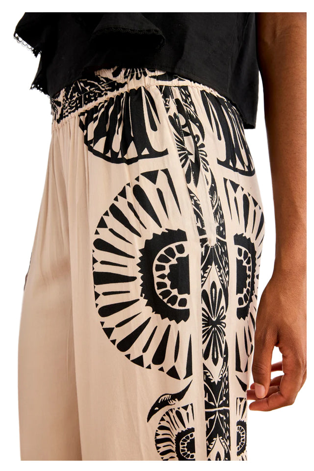 NEKANE GF.ADANNA-00000 pantalone palazzo donna bianco nero viscosa