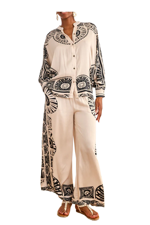 NEKANE GF.JABARI-00000 camicia donna bianca nera viscosa pipistrello