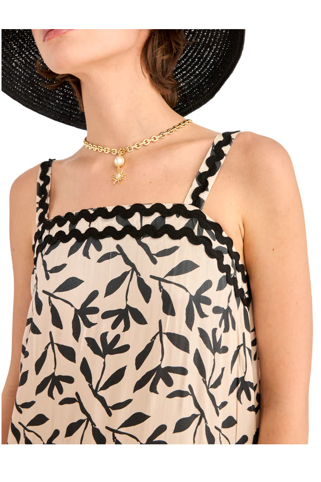 NEKANE GF.MANDELA-00000 abito lungo donna bianco nero viscosa