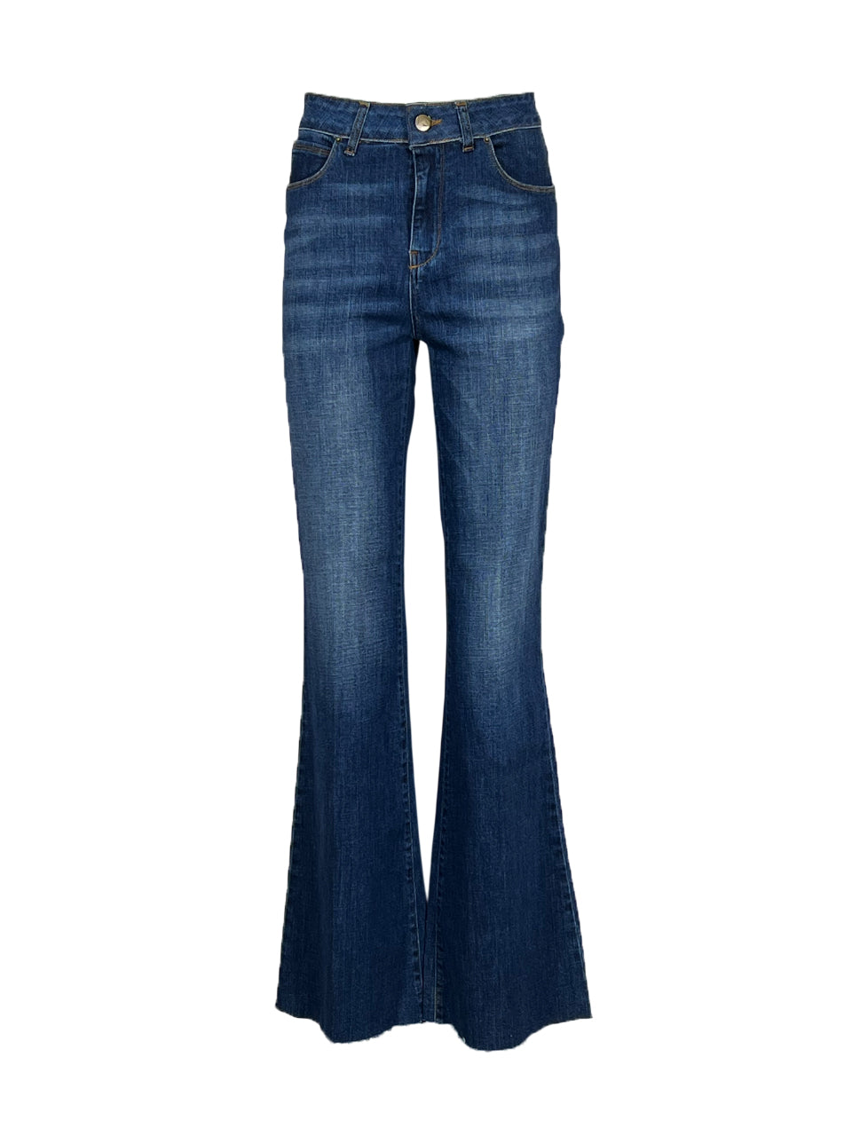 NOIR 'N' BLEU Jeans Donna Zampa CELIN-L311 | Vita Alta | Stone Washed | Made in Italy