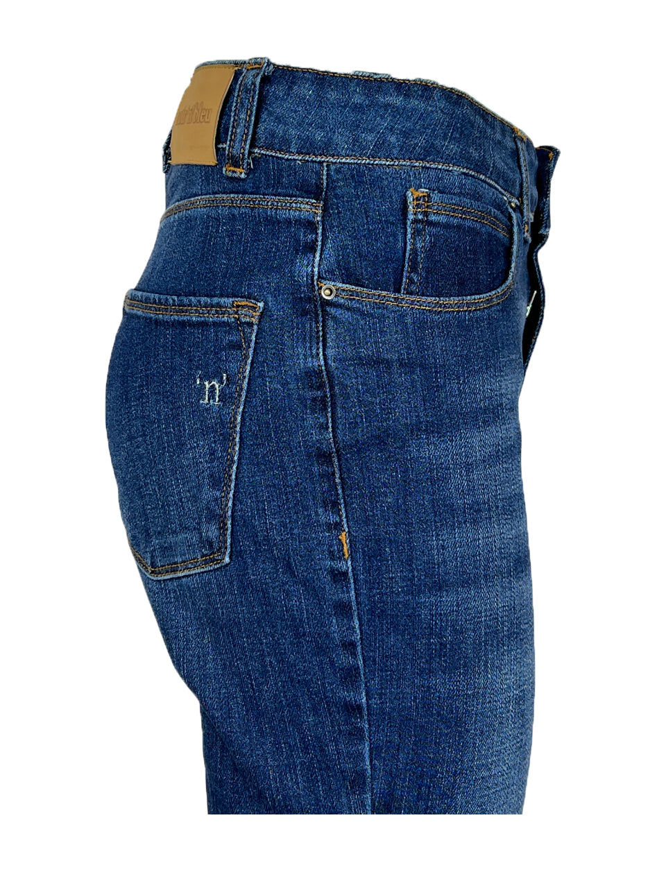 NOIR 'N' BLEU Jeans Donna Zampa CELIN-L311 | Vita Alta | Stone Washed | Made in Italy