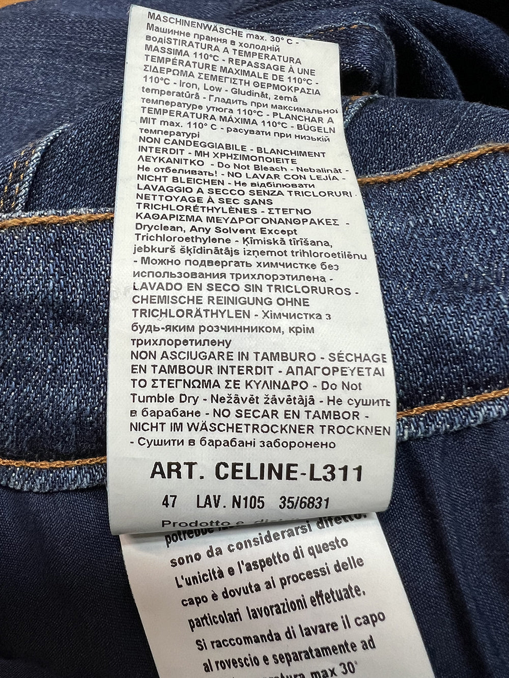 NOIR 'N' BLEU Jeans Donna Zampa CELIN-L311 | Vita Alta | Stone Washed | Made in Italy