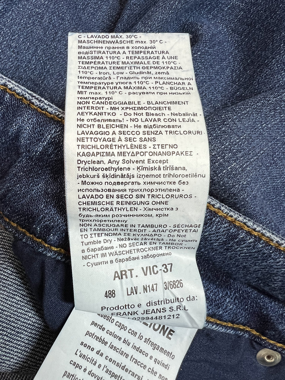 NOIR 'N' BLEU Jeans Donna Boyfriend VIC-37 MID RISE | Stone Washed | Vita Alta | Italy