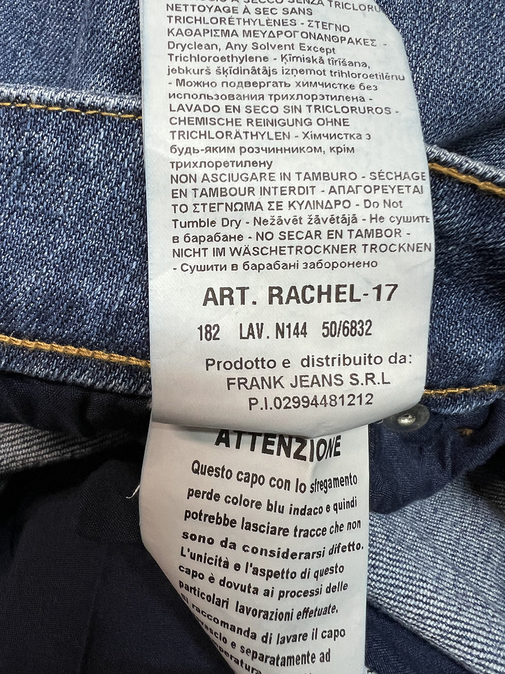 NOIR 'N' BLEU Jeans Donna Vita Alta Flare Cropped RACHEL-17 Stone Washed Italy