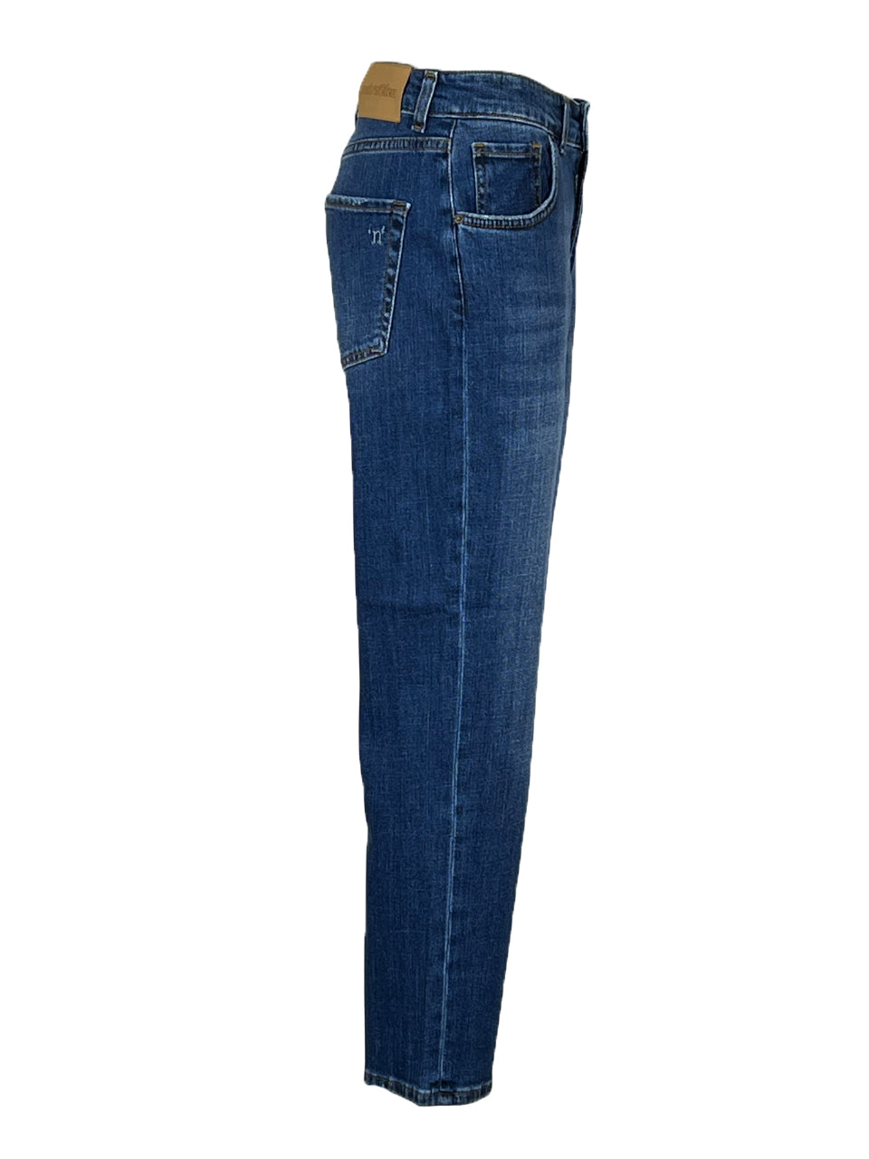 NOIR 'N' BLEU Jeans Donna Boyfriend VIC-37 MID RISE | Stone Washed | Vita Alta | Italy