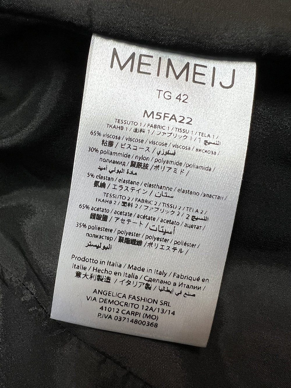 MEIMEIJ Giacca Donna Corta Punto Milano Nero M5FA22 | Applicazioni | Made in Italy