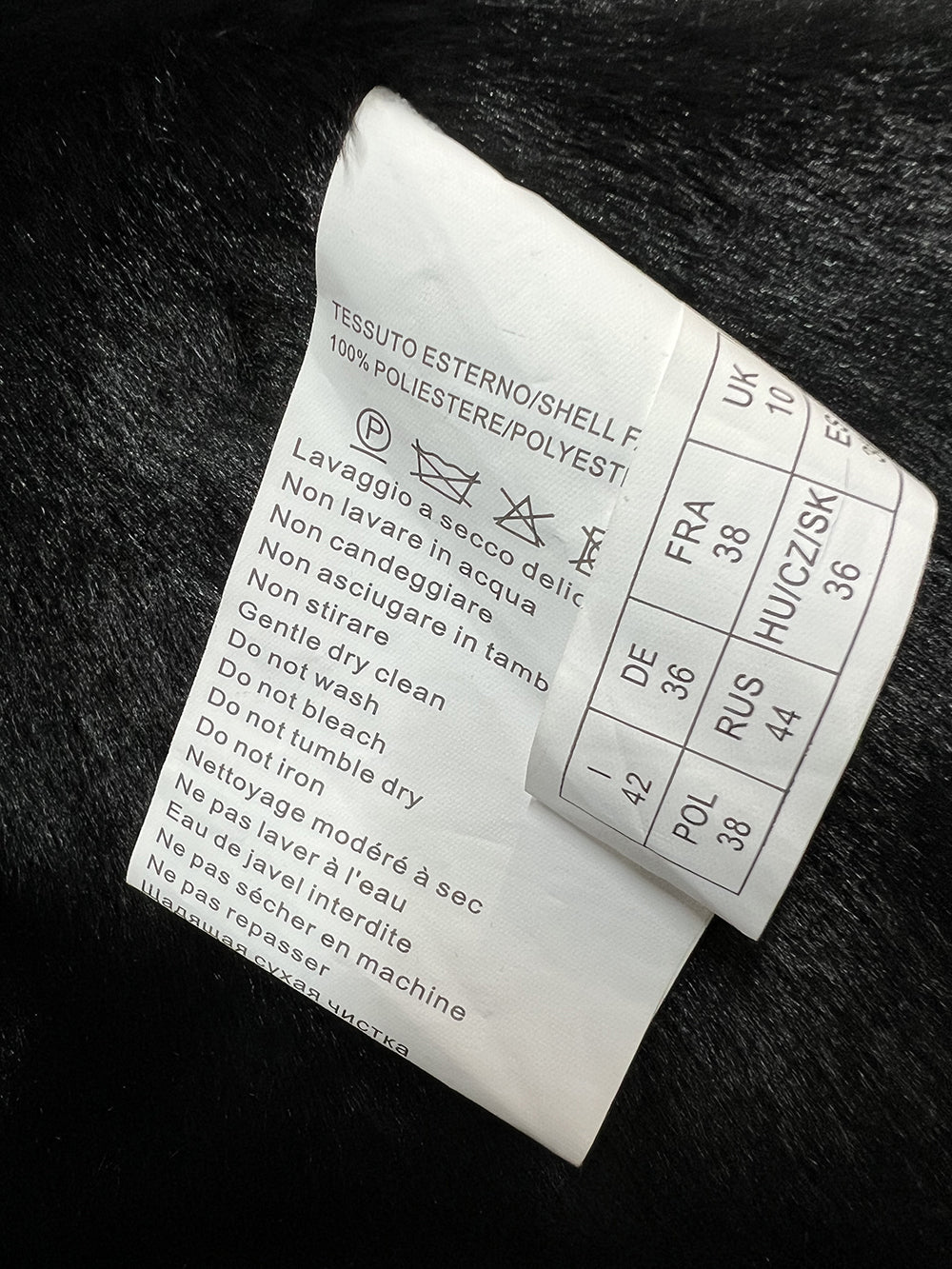 BLUE cappotto eco montone nero donna 100 cm | cintura, automatici nascosti 43540 PB287