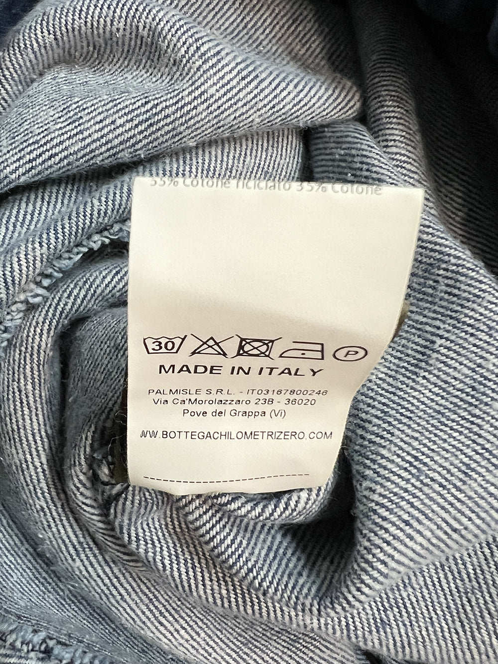 4.10 by Bottega Chilometri Zero Gonna Jeans Donna Cotone Riciclato DD25337 MADE IN ITALY