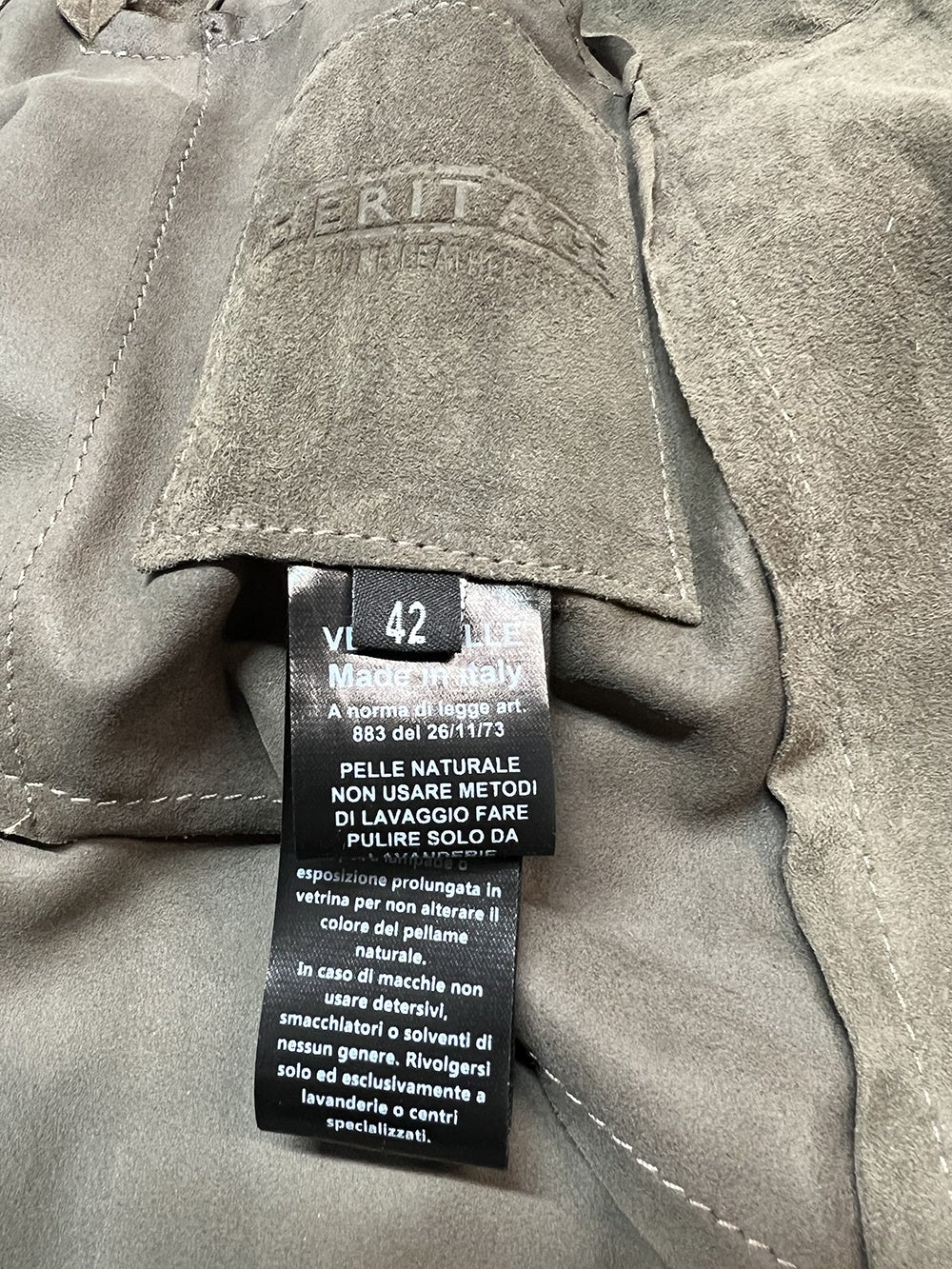 Spolverino donna Heritage MP265-CMA in 100% pelle scamosciata color fango