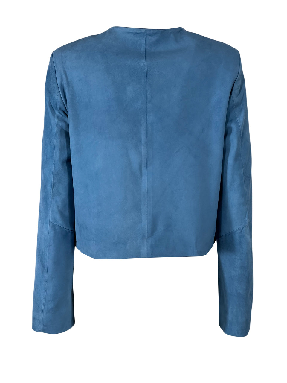 Giacca donna Heritage MP429-CM corta in 100% pelle scamosciata. Girocollo con tasche applicate