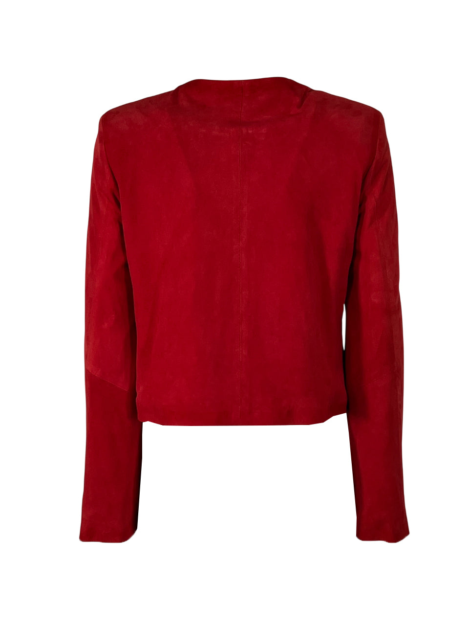 Giacca donna Heritage MP429-CM corta in 100% pelle scamosciata. Girocollo con tasche applicate