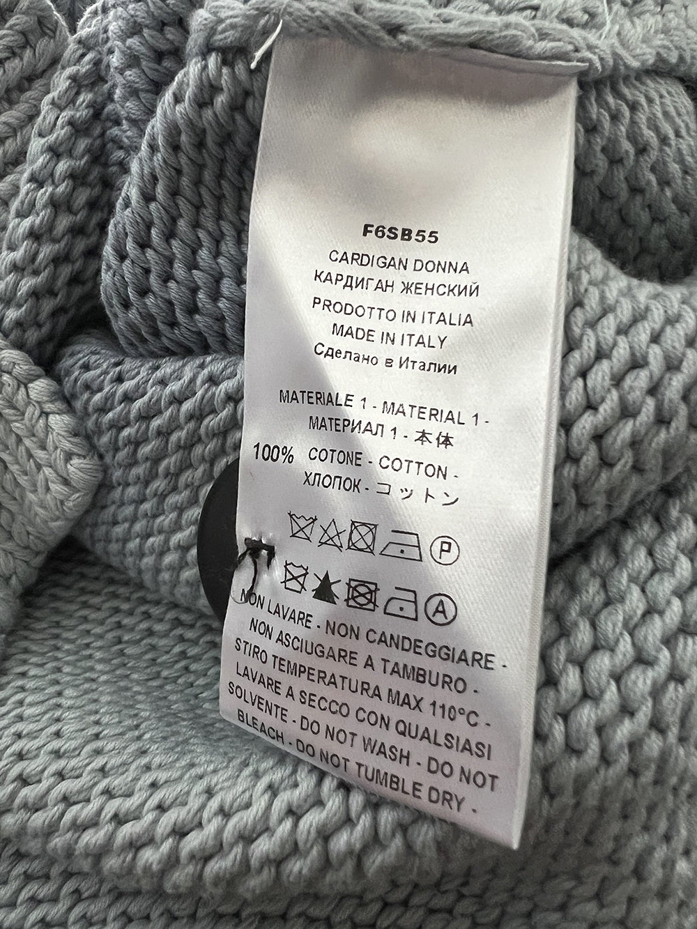 LIVIANA CONTI cardigan donna tie-dye sfumato blu/cielo F6SB55 ZENON MADE IN ITALY