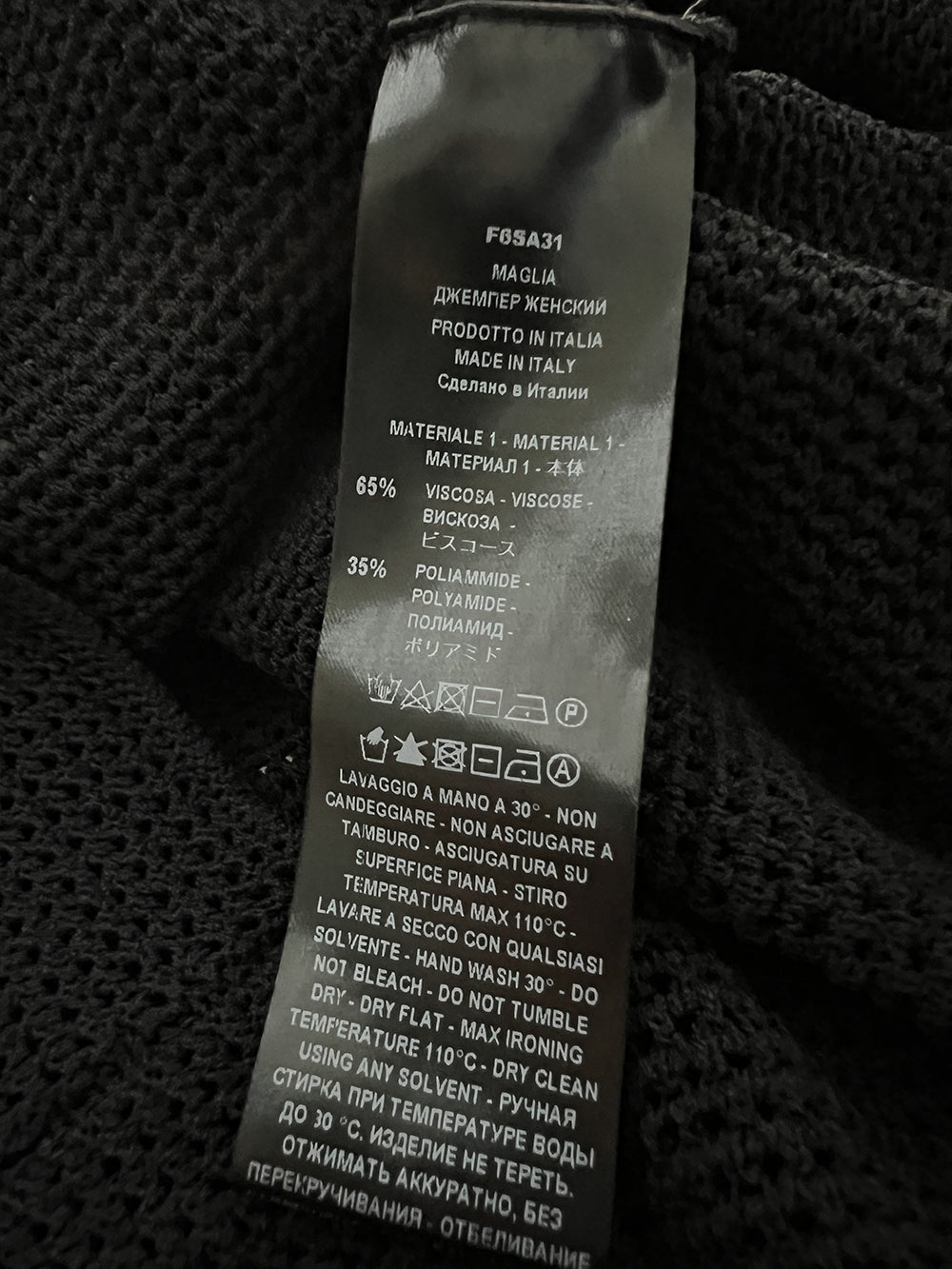 LIVIANA CONTI maglia donna traforata nera F6SA31 GIUDITTA MADE IN ITALY