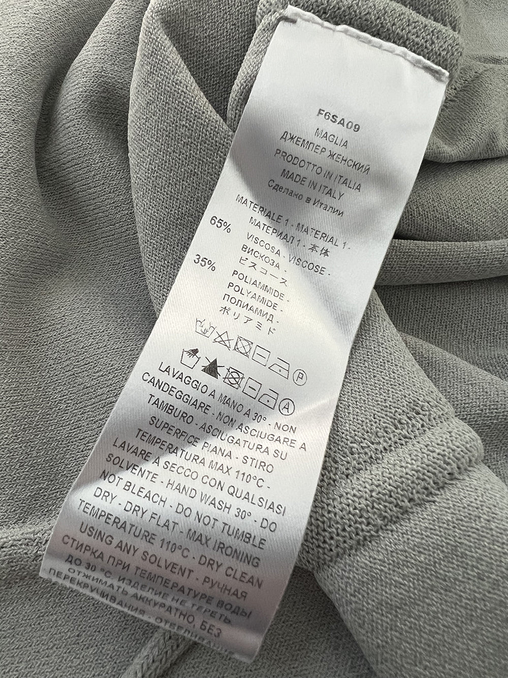 LIVIANA CONTI maglia donna grigio perla F6SA09 KEYYIE MADE IN ITALY