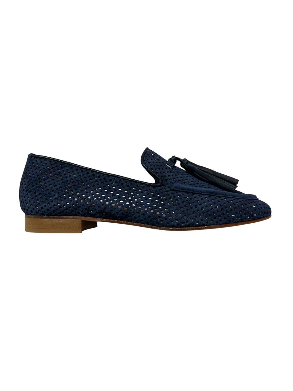 UPPER CLASS Mocassino Donna 4352 CAM Camoscio Lavato Blu Nappine