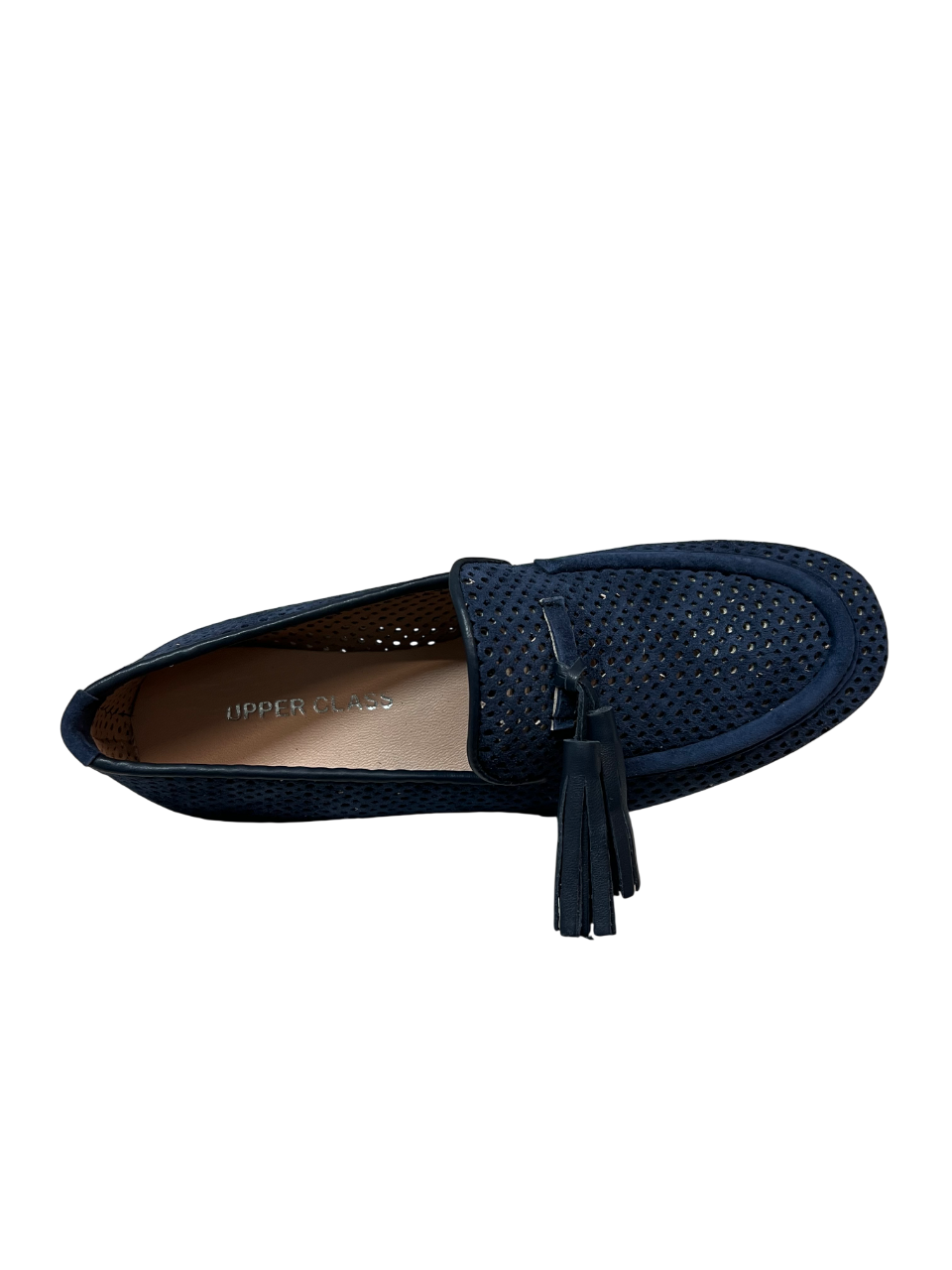 UPPER CLASS Mocassino Donna 4352 CAM Camoscio Lavato Blu Nappine