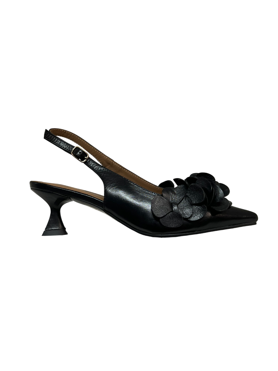 LA VITRINA sling-back donna in pelle con fiori POMIZIA