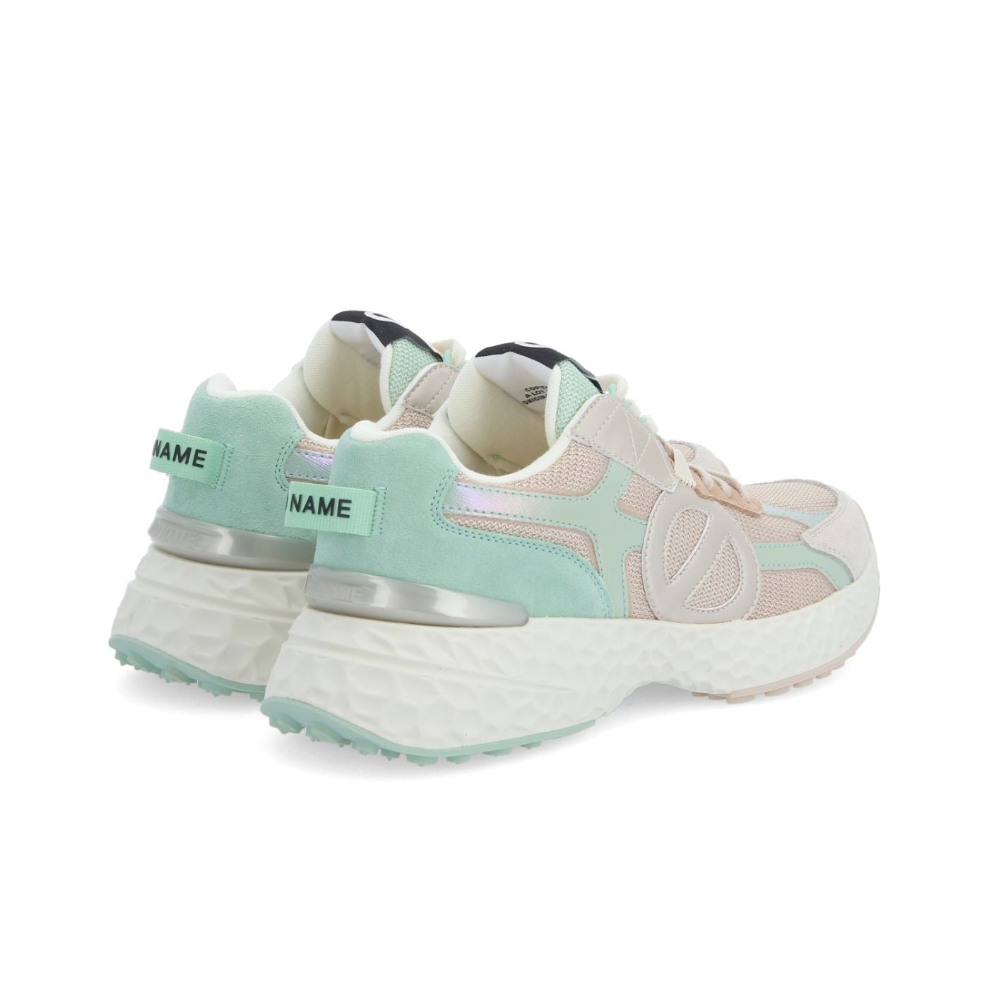 Sneaker donna NØ Name linea CARTER 2.0 Runner W MINT / NUDE / NUDE. Suola alta 5 cm