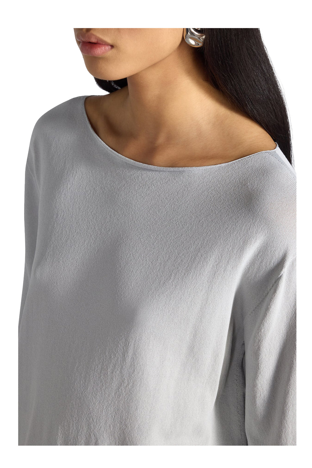 LIVIANA CONTI maglia donna grigio perla F6SA09 KEYYIE MADE IN ITALY