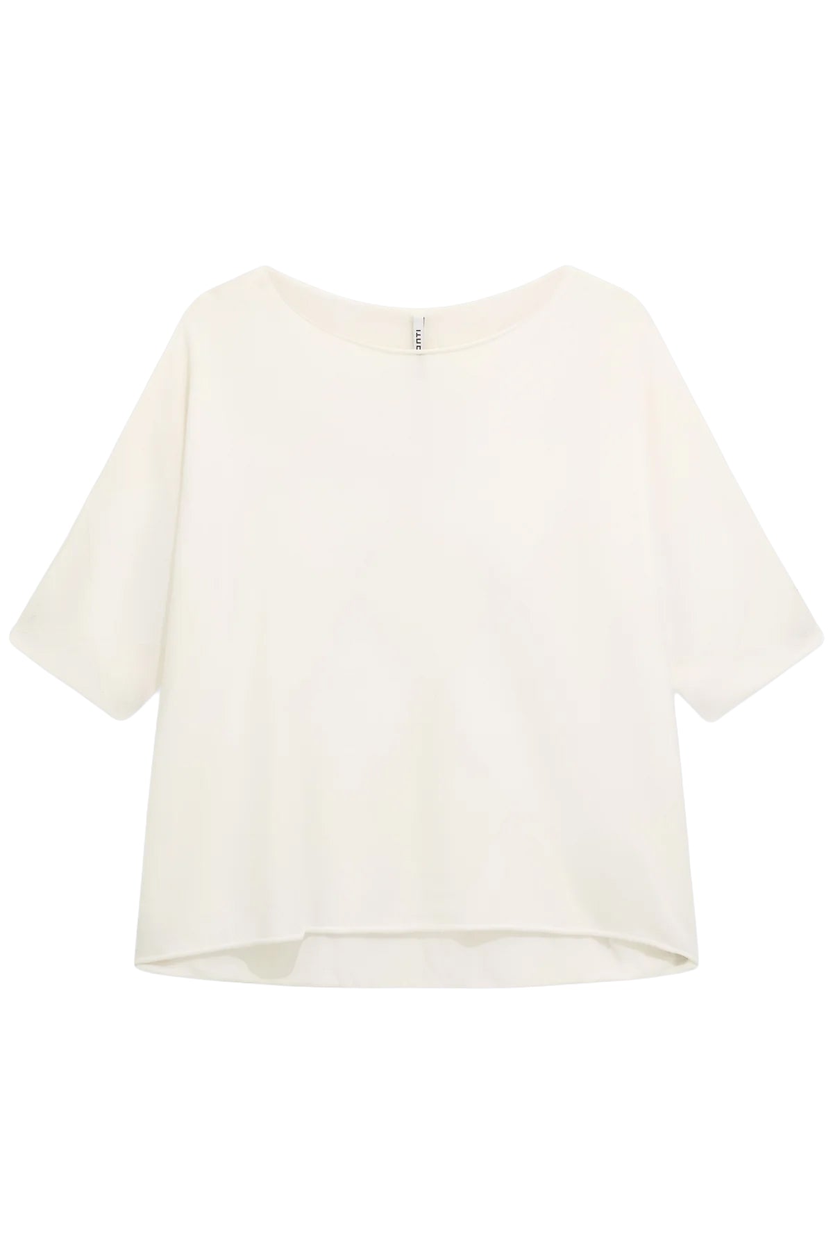 LIVIANA CONTI maglia donna bicolore rombi bianco/panna asimmetrica F6SA61 WILMA