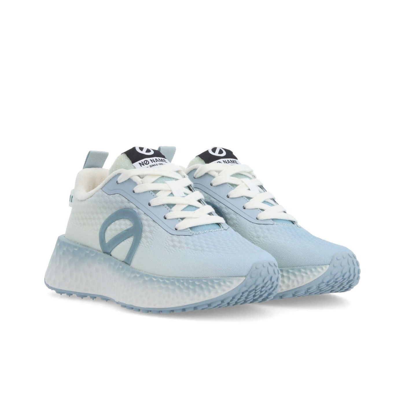 NØ Name Sneaker Donna CARTER FLY W Celeste – Eco GRS/GOTS, Suola Alta 5 cm, Soletta Rimovibile