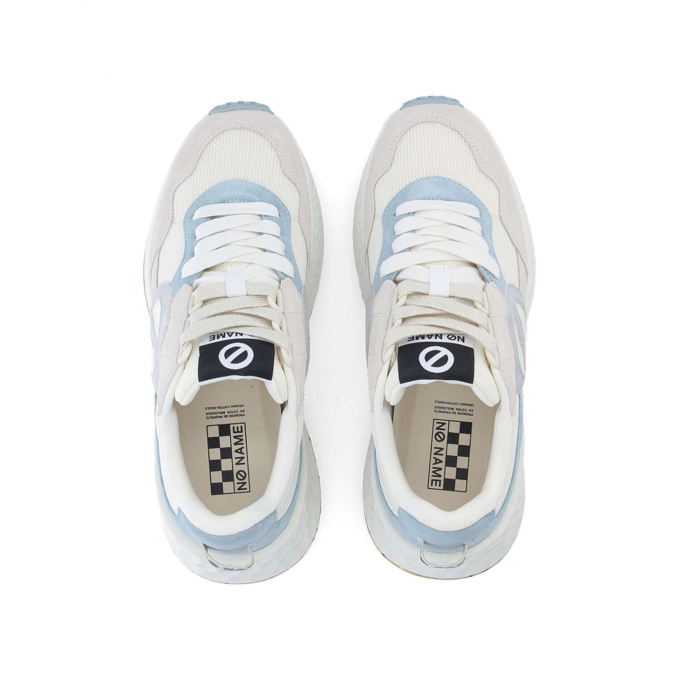 NØ NAME Carter Jogger W sneaker donna Dove/Dove/Sky suede+GRS platform 5cm lacci 2