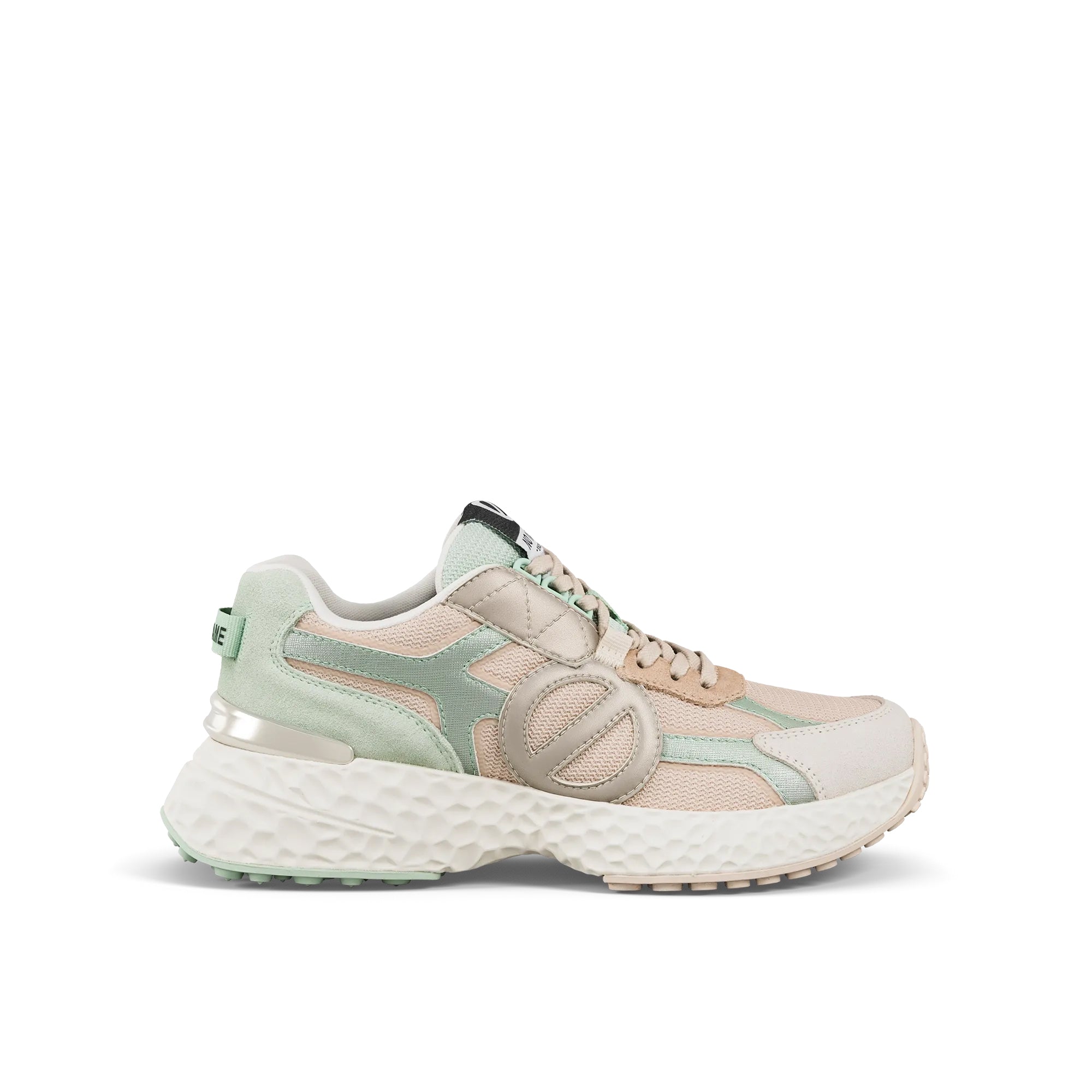 Sneaker donna NØ Name linea CARTER 2.0 Runner W MINT / NUDE / NUDE. Suola alta 5 cm