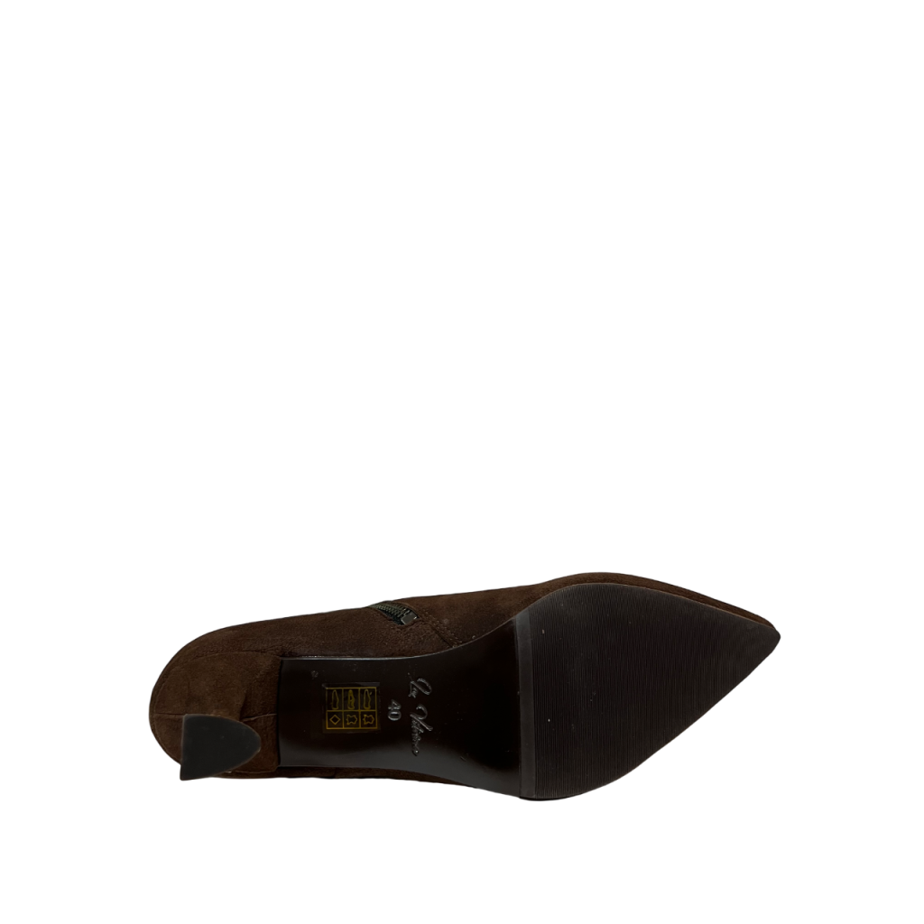 LA VITRINA Stivale Basso Donna Camoscio Marrone FURORE 50 Tacco 5 cm