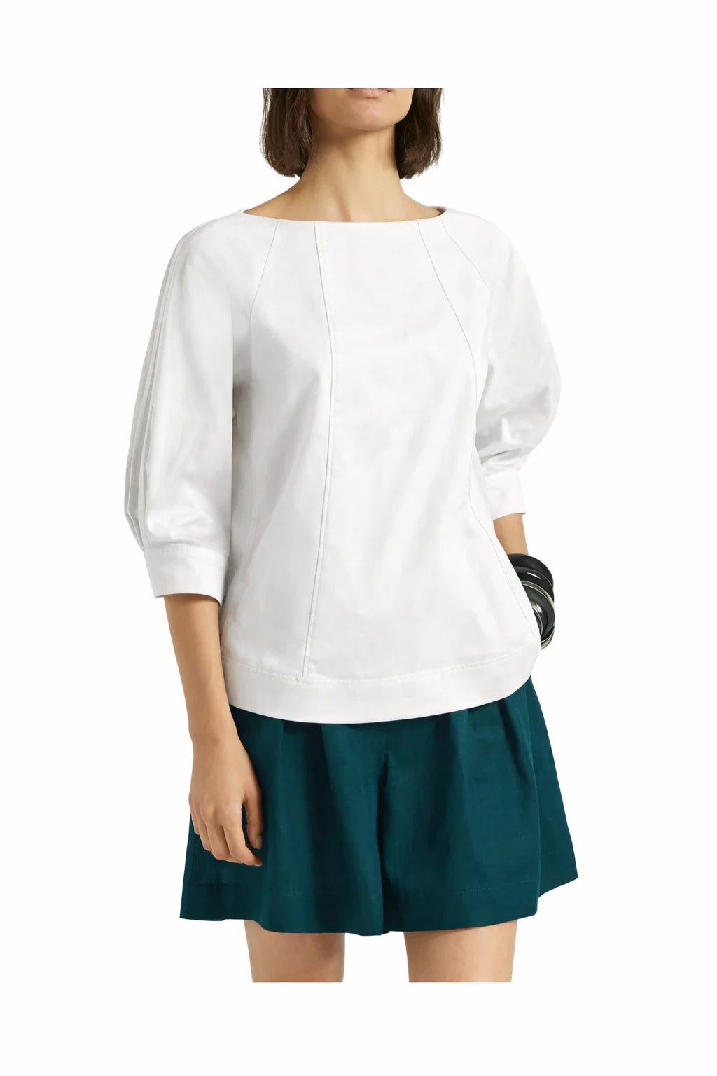 LIVIANA CONTI blusa donna L6SK14 MANDY popeline stretch Made in Italy